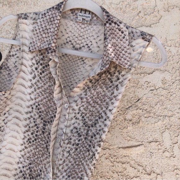 Haute Hippie Snake print sleeveless tunic, 100% SILK - Picture 3 of 5